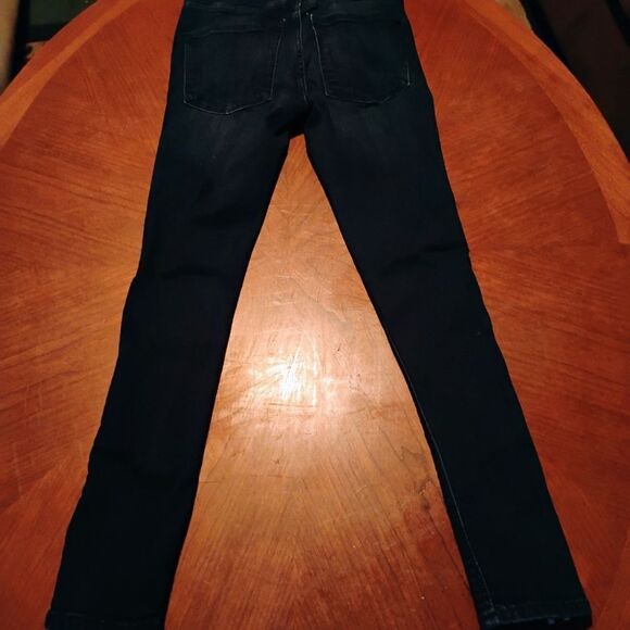 Women's Black Jeans / White Stripes Size: 4R (1033) - Picture 3 of 5